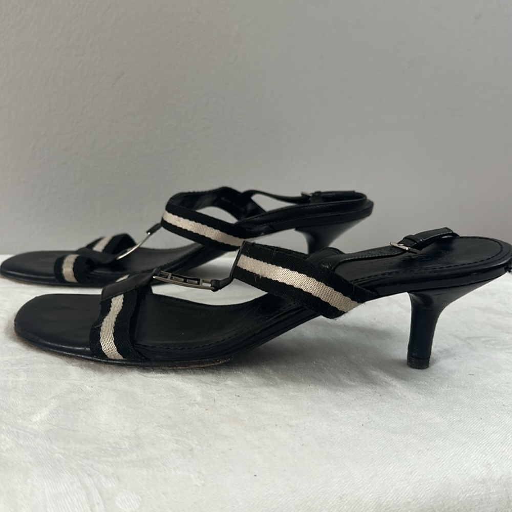 Bally. Made in Italy Black and Cream Women's Sandals size US 10 - Picture 6 of 9